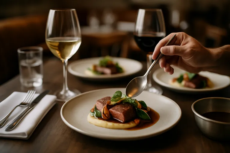 Keuken, menukaart en wijn