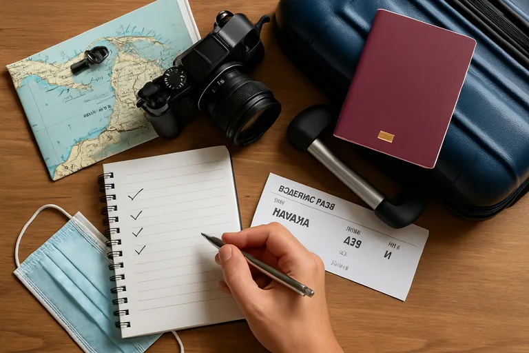 Voorbereiding voor je vlucht naar havana