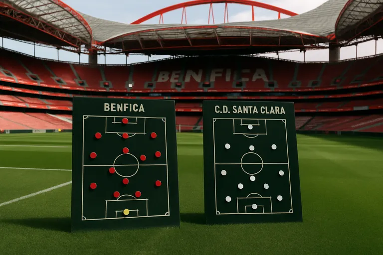 Wie start er in lissabon? de opstellingen van Benfica en c.d. Santa clara ontrafeld