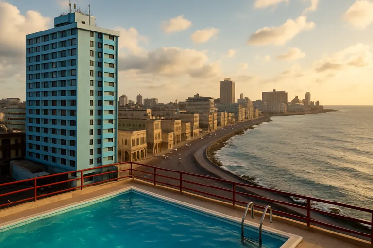 Zeezicht en stadsleven: beleef havana vanuit Hotel deauville aan de malecón
