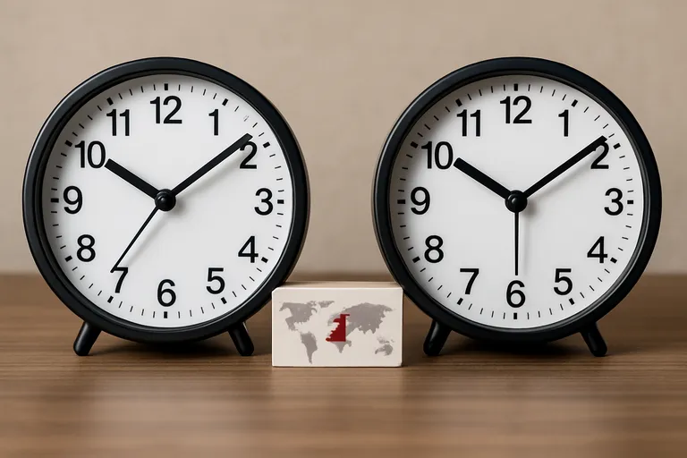 Tijdverschil met Nederland en België